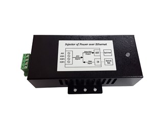 24 VDC in, Metalhus, DC/DC Gigabit PoE-Injektor 56V DC ut