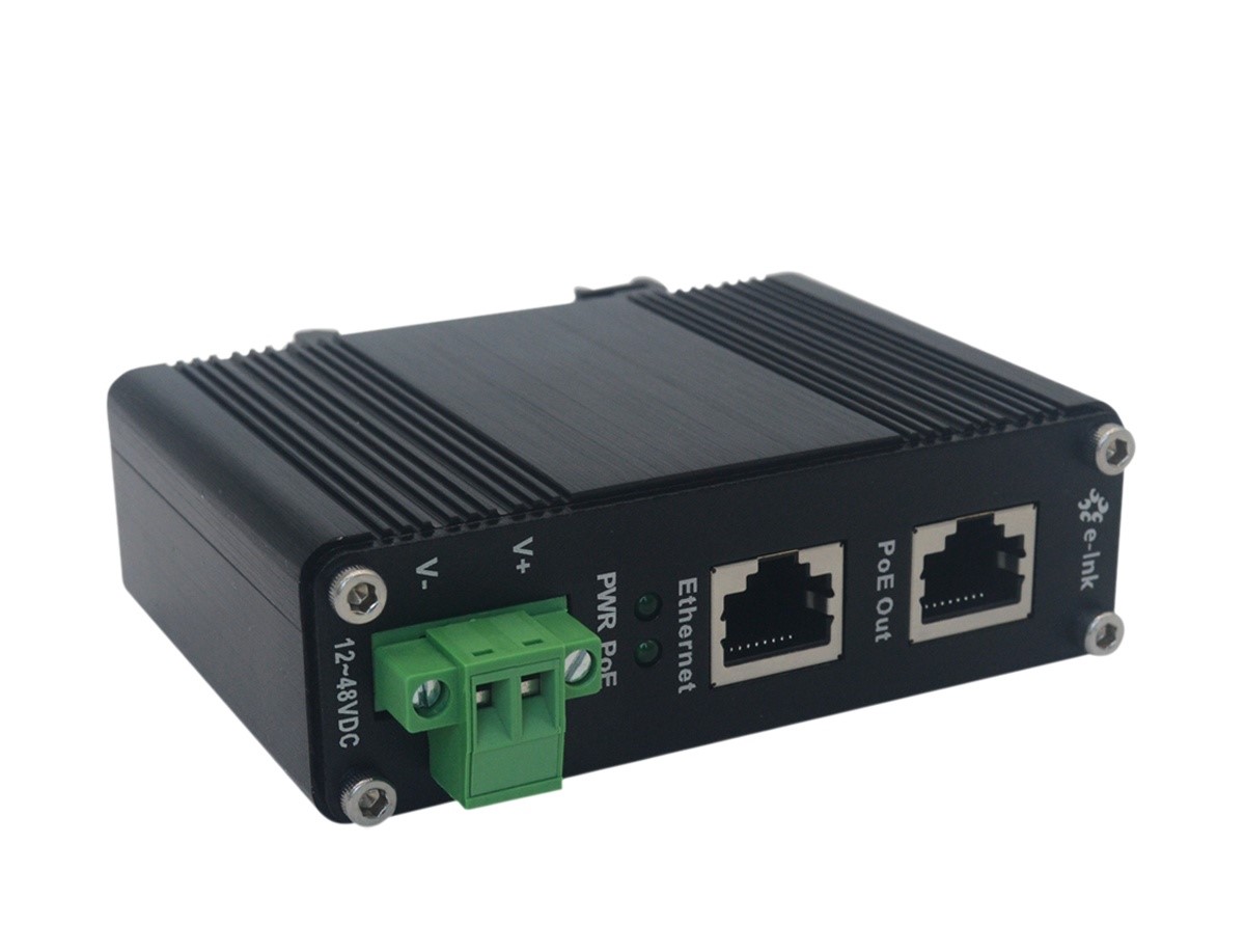 Industriell Gigabit PoE+ Injektor, 30W ut 12-48V In - Direktronik AB