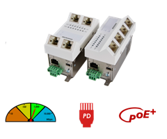 Horisontell, 6xRJ-45, 1x3plg, 54VDC, 1xRS-232, 1xmicroSD Vit