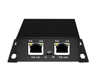 IEEE802.3af/at, 30W, 10/100Mbps, 1 POE in 2 POE ut