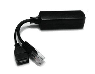 PoE till USB-A hona, 5V/2A