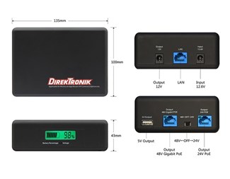 PoE 802.3af/at (Gigabit), PoE (Passiv) 24V/1A