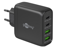 USB Lader 2xUSB C og 2xUSB-A totalt 68W