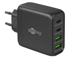 USB Lader 2xUSB C og 2xUSB-A totalt 68W