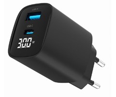 30W, 1xUSB A + 1xUSB C, QC+PD