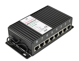 8 port RJ45 Åsk-/Transientskydd Cat6 >1000Mbi/s , ytmontage