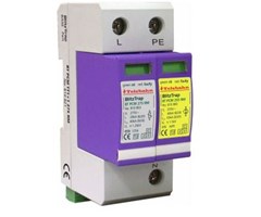 T2 Single phase 1P+N, Uc: 275V. In: 20KA. Imax: 40KA