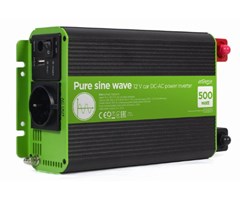 12V til 230V 500W Inverter ren sinus