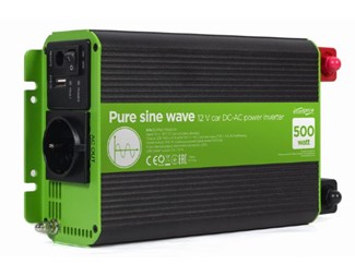 12V til 230V 500W Inverter ren sinus