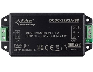 In 20-60 VDC-Ut 12VDC /2A