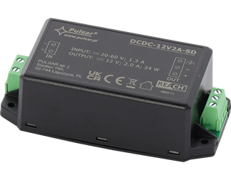 In 20-60 VDC-Ut 12VDC /2A