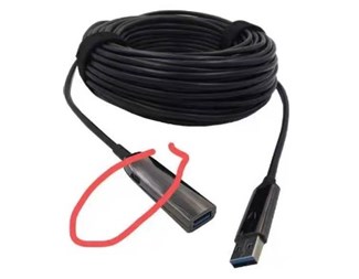 5m USB 3.2 Gen1 Typ A hane till hona AOC hybridkabel
