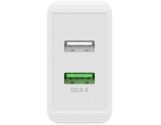 USB Lader 2xUSB-A totalt 28W QC3.0
