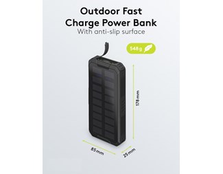 Utendørs batteribank 20000mAh USB-C