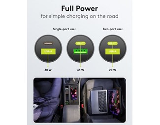 USB A+C billader 12/24V PD 45W