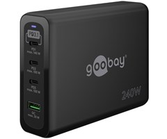 USB-C™ PD GaN Multi-Port Fast Charger (240 W) black