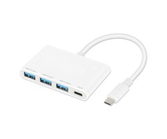 3 USB-A porter med 1-PD Inn port 100w