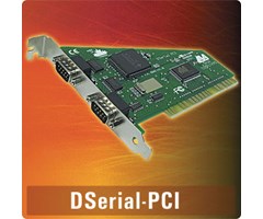 2xRS232, DB9, UART 16550, 115 kbps