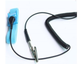 Blått band, 5 meter svart kabel