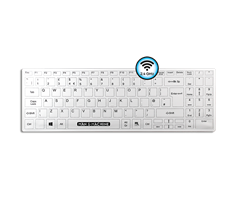 Trådlöst och tvättbart IP68 tangentbord, vitt