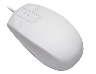 Mus, USB, IP68, scroll-funktion, hvit