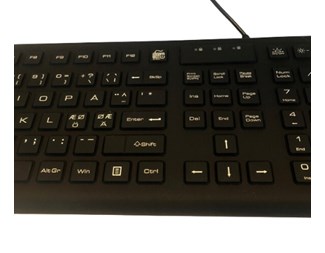 Sort Industri Tastatur Nordisk IP68