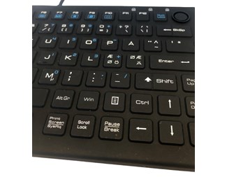 Kompakt Nordisk IP68 Tastatur m/Musepeker