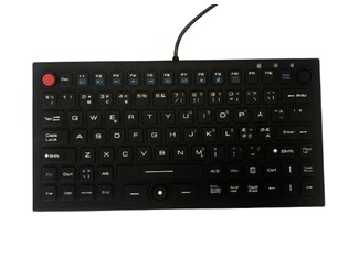 Kompakt Nordisk IP68 Tastatur m/Musepeker