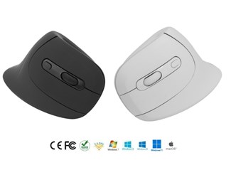 Svart trådløs mus utformet ergonomisk