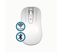 Vit, Trådlös Mus, IP65, scroll-funktion, Hygienisk