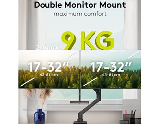 2x17-32'' , 2x9kg, svart