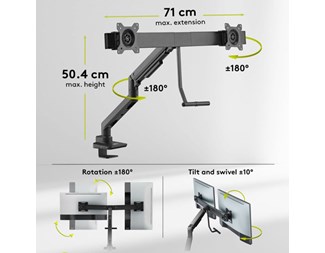 2x17-32'' , 2x9kg, svart