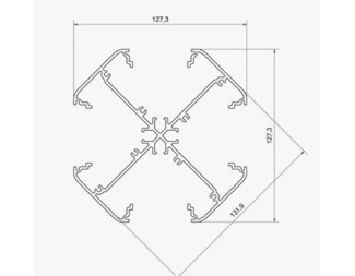 Alu 16x230V + 8xRJ45 cat6 UTP