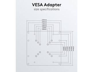 50mm til 200mm VESA