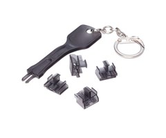 LC-låssats med nyckel och 10 lås, grå