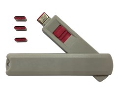 USB-C låssats, röd, nyckel och 4 lås