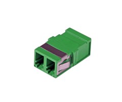 Fiberadapter LC-LC duplex SM APC utan öron, grön