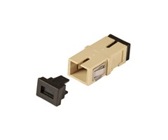 Fiberadapter SC-SC simplex OM2 MM utan öron, beige