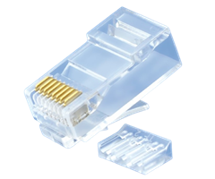 Modularkontakt Cat6A RJ45 rundk, flertrådig/solid UTP 1.1mm