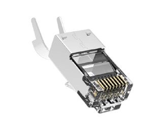 STP (Klämma) Cat6A RJ45 rundkabel solid (1.45mm AWG24-26)