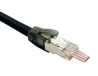 STP (Klämma) Cat6A RJ45 rundkabel solid (1.45mm AWG24-26)