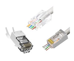 UTP Cat6A RJ45 rundkabel flertrådig/solid (1.1mm, AWG23-24)