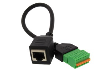 RJ45 hona till fjäderplint, 0,3m