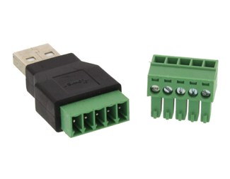 USB A hane till skruvplint