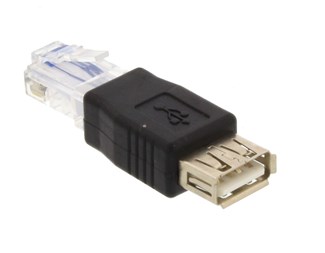 RJ45 hane till USB A hona