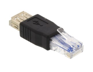 RJ45 hane till USB A hona