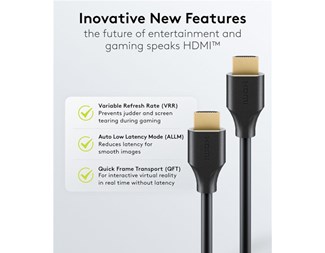 1.0M, HDMI2.2, hane-hane, 16K 60Hz, svart