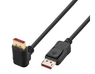 1,0 mtr 90° Displayport kabel