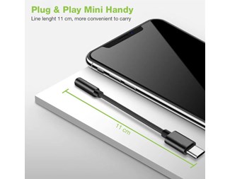 Adapter USB-C TIL 3,5mm mini-jack