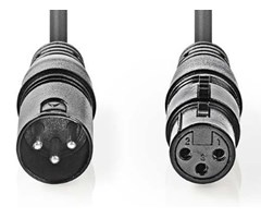 Balansert lydkabel 1,0m XLR-XLR M/FM